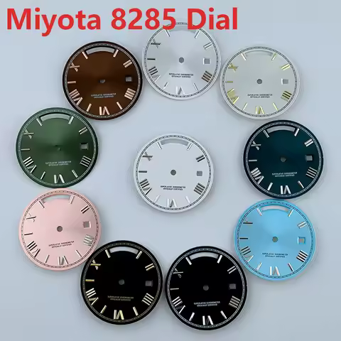 Miyota 8285 Dial 31mm Watch Dial Custom logo Dial Green Luminous dial Fit Miyota 8285 movement watch
