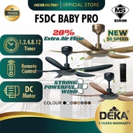 DEKA Fan DEKA F5DC BABY PRO 46 Inch 5 Blades 20 Speed Forward + Reverse DC Motor Remote Control Ceil