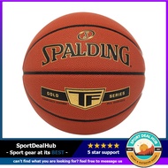 [sgstock] Spalding TF Gold Series SZ7 Composite Basketball, Size 7, Orange/Gold