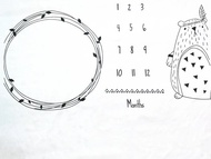 Cartoon Play Mat Infant Portray Baby Milestone Photo Props Background Blankets Backdrop Cloth Room D