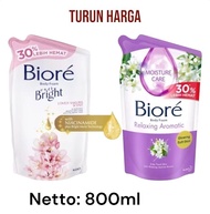 Biore Body wash Bright 800 ml Sabun Mandi Cair Body Foam Lovely Sakura Pouch 800 ml