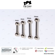 FiBiCandy ITB0001 Enid 16G Astm F136 Titanium Earring Piercing Barbell Lobe Conch Helix