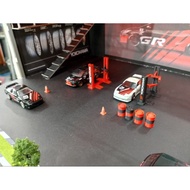 DIORAMA ADVAN DIECAST GARAGE HOTWHEELS MINIGT INNO64