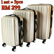 Travel Luggage Big Stripe 3-In-1 Ultralight Luggage Set (20Inch+24Inch+28Inch)