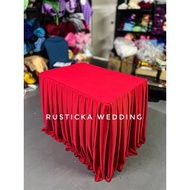 Page #2 4ft Table Skirting With Top Layer Meja Canopy Khemah Long Table Skirting Velcro Pleated Tabl