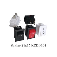 1pcs On Off Switch 21x15mm Rocker Switch Small Black 2 Pin 2 Feet 2Pin 2 Feet 21x15 mm 21mm