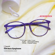 kacamata ion nano purple oval Bigenmi original
