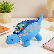 [Chicnest] 3D Plush Animal Dinosaur Pencil Pouch Soft Stationery Storage Pencil Case Girls Boys Scho