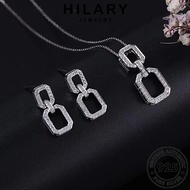HILARY JEWELRY Pendant Chain Leher Accessories Luxury Diamond Korean Necklace Women For 925 Moissanite Perempuan Rantai Perak Sterling Silver Original 純銀項鏈 Geometry S168