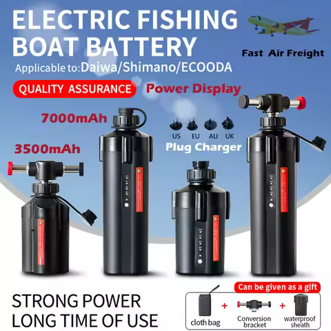 14.8v 7000mAh Power Display Fishing Electric Reel Battery For SHIMANO DAIWA ECOODA 3500mAh Waterproo