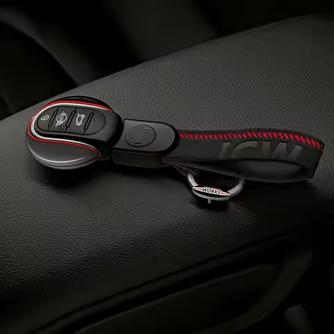 Brand New Mini Cooper Car Key Cap And Lanyard JCW Pro Style For Mini Cooper F54 F55 F56 F57 F60 (2 P