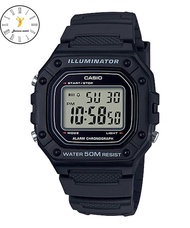 CASIO นาฬิกาข้อมือผู้ชาย สายเรซิน รุ่น W-218H