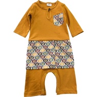 MUSTARD BAJU MELAYU BABY ROMPER