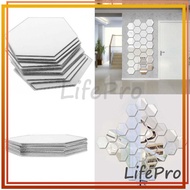 Hexagonal Mirror Paste Glass Sticker Hexagon Mirror Acrylic Decoration Acrylic Mirror Decoration