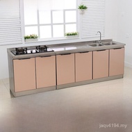 Stove Cabinet Double Basin Tableware Cabinet Simple Cabinet Storage Kitchen Stainless Steel Combinat