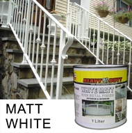 1L ( WHITE MATT ) HEAVY DUTY PainT White Semi-Gloss ( Matt ) 1 Liter For Metal &amp; Wood /wp