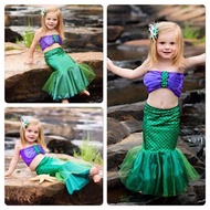 Lily'sshop 2-7yrsเด็กAriel Littleชุดนางเงือกสาวชุดเจ้าหญิงชุดคอสเพลย์ผู้หญิงBeachwearชุดว่ายน้ำ