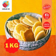 [KILOAN] Opak Dolar Bulat Manis - 1kg / Kue Dollar / Simping Panggang Manis Renyah / Kue Kering Leba
