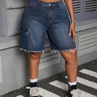 Plus Size Women's Denim Shorts Loose Cargo Shorts Cotton Camouflage Loose Shorts Cargo Pants Women S