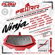 Air Filter Ninja 250, Ninja 400, Ninja ZX-25R - Stainless Steel Original Fenrir F8-FK1