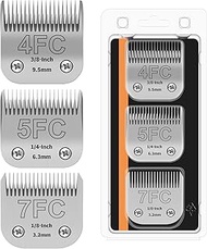 HONGNAL 3PACK Dog Grooming Clipper Replacement Blades Compatible with Andis Pet Clipper/Oster A5/Wah