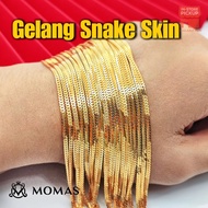Gelang Snake Skin Dewasa Bajet Emas 916 Tulen / Rantai Tangan Emas 916 Tulen / Rantai Tangan Kulit U