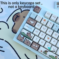PBT Keycap MDA Capibara Dolphin Theme Keycap Dolphin Door Cute Mechanical Keyboard Keycap Adaptable 