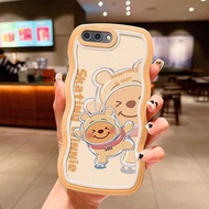 เคสซิลิโคนนิ่มสำหรับโทรศัพท์ OPPO เคสมือถือกันกระแทกหยักขนาดใหญ่ Realme A12E C1 A3S A5ฝาครอบรูปการ์ตูน