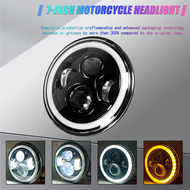 7-inch LED Motorcycle Headlight, Universal 7.5 Round Headlight for Cafe Racer, Bobber, Honda  Lampu 