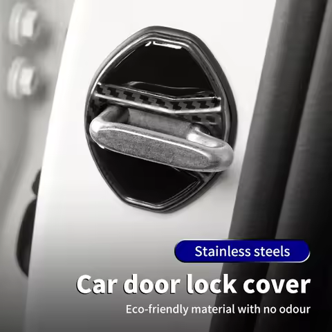 4PCS Car Door Lock Cover For BMW 3 5 Series G60 G20 G70 G22 G26 G45 i3 i4 X1 U11 Metal Door Lock Pro