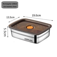 316 Stainless Steel Food Container Refrigerator Food Storage Sealed Airtight Box