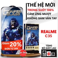 Premium tempered glass for Realme C35 full screen transparent. Screen protector| Top case