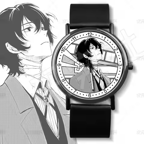 Bungo Stray Dogs anime merchandise cartoon cute watch kawaii 2D male and female manga style analog w
