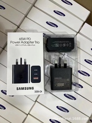Original Samsung TA865 A+C+C three port mobile phone charger PD65W+25W+15W suitable for S23 S22 Ultr