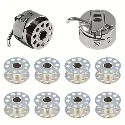 Bobbin Case and Metal Bobbins for Brother Singer Home Sewing Machine Sewing Accessories Tools