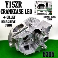 Y15ZR Y15 RACING ENGINE ENJIN CRANKCASE / CASING 76MM HOLE + OIL JET - LEO THAILAND
