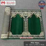 HIJAU Roll Prayer Rug Mosque Carpet/ Prayer Room Carpet/ [Green Pillar]