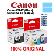 CANON PG47 CL57 CL57S  BLK+CL57 COLOR = PG-47 + CL-57 57s FOR E410 E470 PRINTER INK
