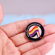 Antifa Action Spanish Republic Bandera Tricolor Art Badge Enamel Pin Jewelry