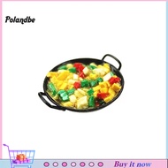 pe 1/12 Dollhouse Miniature Chinese Food Cooking Wok Pan Model Kitchen Cookware Toy