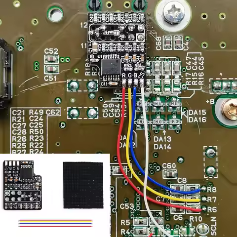 For SNES RGB PCB Mod Hispeedido Amp With CSync (THS7374) Mod For 1CHIP-03 and SNES Mini/SFC Jr. boar