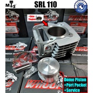 👍(TDC BAIK) 60MM/55MM/56MM SRL110 LAGENDA 110z WHOOPS SRL 110 RACING BLOCK CYLINDER BLOK (PISTON DOM