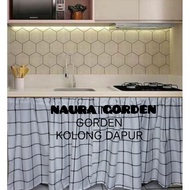 Gorden Kolong meja Dapur Minimalis aesthentic Terbaru Korden  Hordeng Murah Tirai Jendela Pendek sat