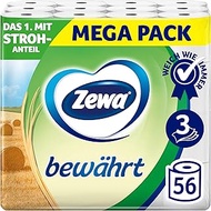 Zewa Tried and tested toilet paper with straw content, 7 x 8 rolls