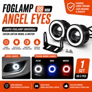 A PAIR OF ANGEL EYES FOG LAMP ANGEL EYES 89 MM UNIVERSAL FOG PENETRATING