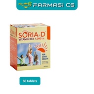 PROMO Live-Well Soria - D Vitamin D3 1000 i.u 60 Tablets EXP:07/2027 [  Soria-d Sunshine Vitamin far