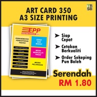 A3 Poster Printing  ART CARD 350gsm | Urgent Siap Cepat | Print A3 custom poster