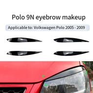 Volkswagen Polo Mk4 9n 9n3 Glossy Black Headlight Eyebrow Stickers Trim