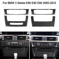 Car Accessories Interior Real Carbon Fiber Air Conditioning CD Control Panel Frame Cover For BMW 3 Series E90 E92 E93 20