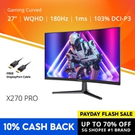 PRISM+ X270 PRO 27'' 180Hz 1ms Curved WQHD Adaptive Sync Gaming Monitor [2560 x 1440]